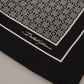 Black Geometric Patterned Square Handkerchief Scarf