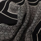 Black Geometric Patterned Square Handkerchief Scarf