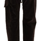 Chic High Waist Cargo Pants in Sophisticated Brown