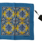 Elegant Majolica Blue Silk Men's Scarf