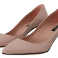 Pink Patent Leather Kitten Heels Pumps Shoes