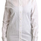 Elegant White Cotton Dress Shirt