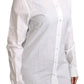 Elegant White Cotton Dress Shirt