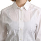 Elegant White Cotton Dress Shirt