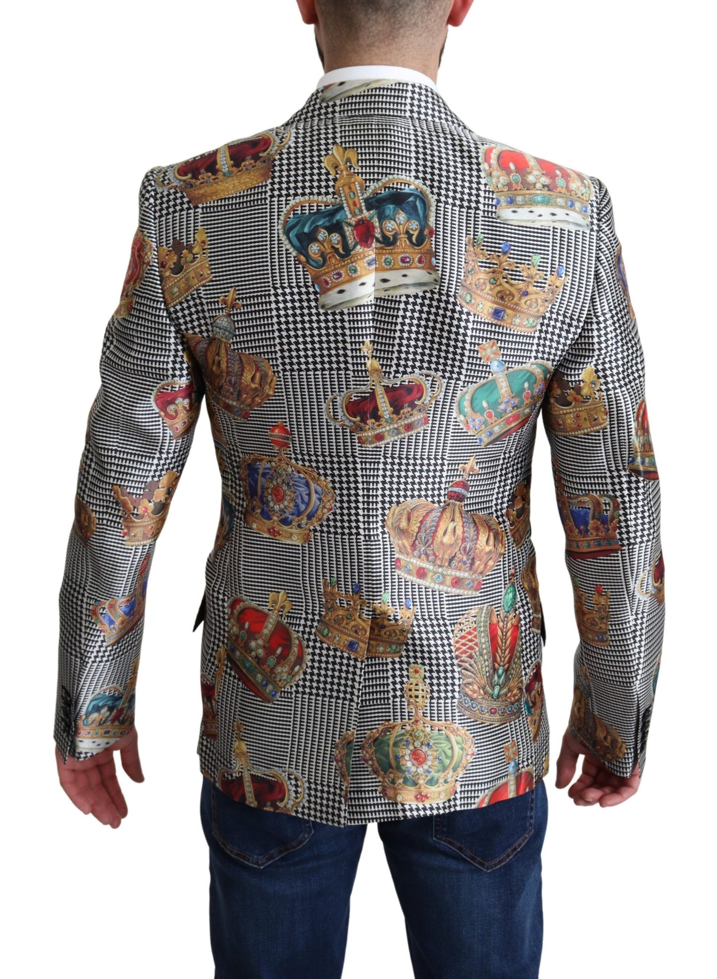 Elegant Multicolor Silk Blazer Jacket