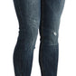 Chic Blue Washed Skinny Denim Delight