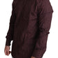 Maroon Cotton Floral Dress Formal Shirt