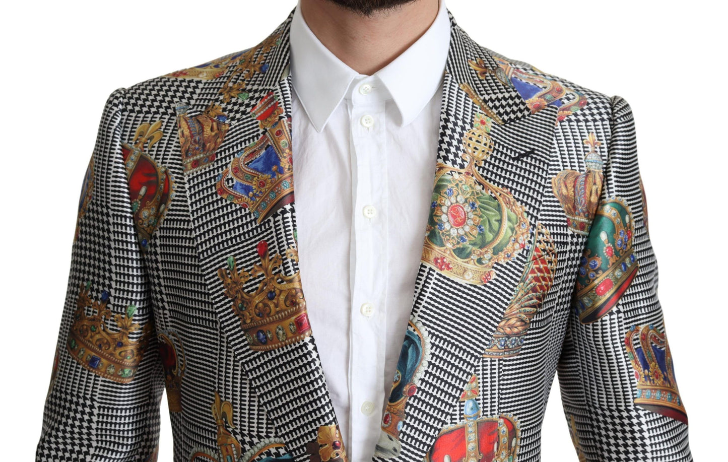 Elegant Multicolor Silk Blazer Jacket