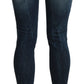 Chic Blue Washed Skinny Denim Delight
