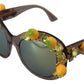Gray Acetate Crystals Lemon Applique DG4283B Sunglasses