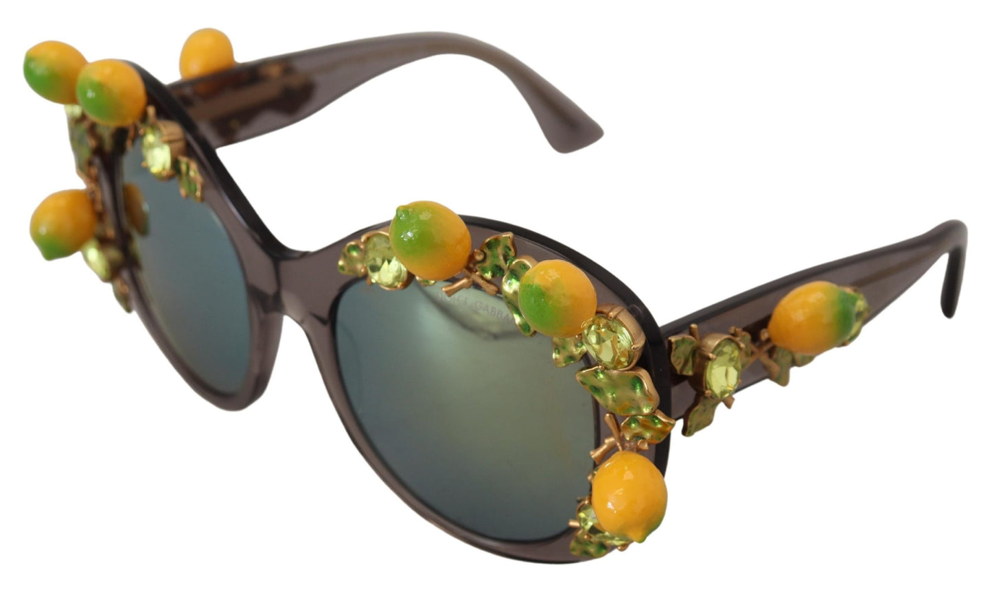 Gray Acetate Crystals Lemon Applique DG4283B Sunglasses