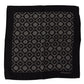 Black Geometric Patterned Square Handkerchief Scarf