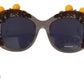 Gray Acetate Crystals Lemon Applique DG4283B Sunglasses