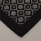 Black Geometric Patterned Square Handkerchief Scarf