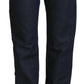 Dark Blue Low Waist Straight Fit Women Denim Jeans