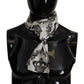 Elegant Silk Crown Print Men's Scarf