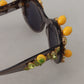 Gray Acetate Crystals Lemon Applique DG4283B Sunglasses