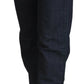 Dark Blue Low Waist Straight Fit Women Denim Jeans