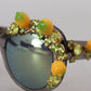 Gray Acetate Crystals Lemon Applique DG4283B Sunglasses