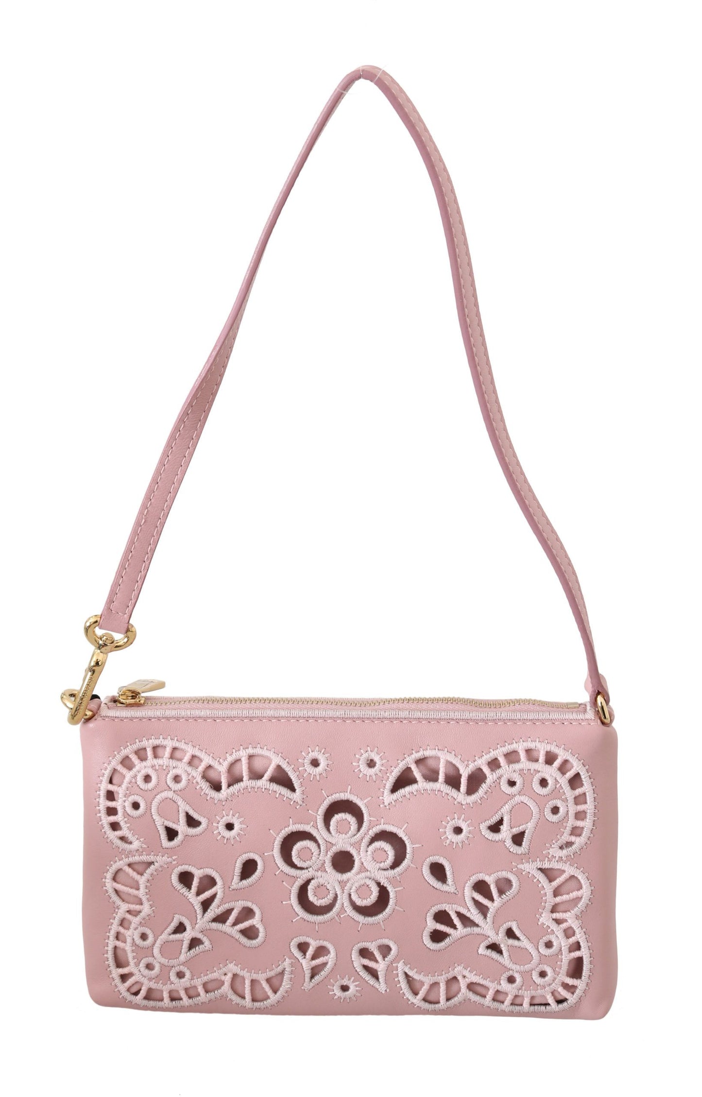 Chic Pink Leather Mini Cross Body Bag