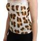 White Brown Camisole Underwear Blouse