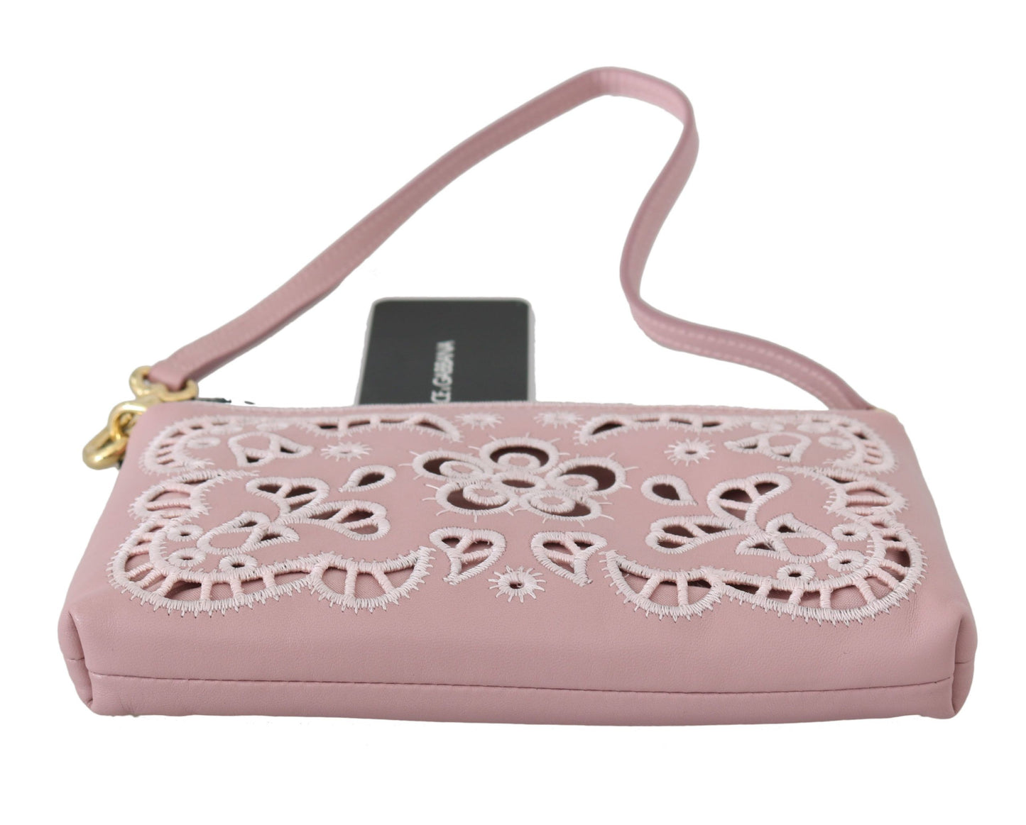 Chic Pink Leather Mini Cross Body Bag