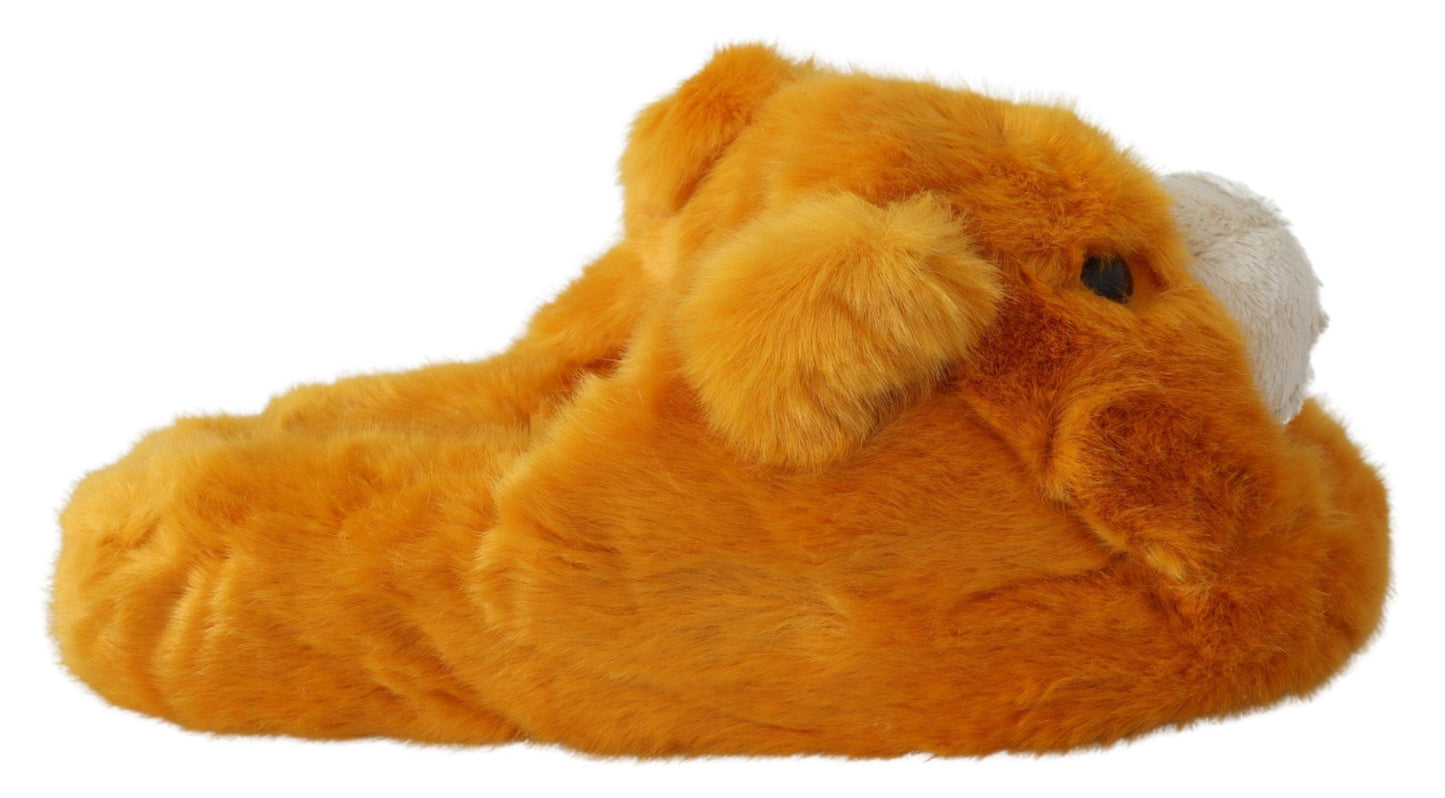 Yellow LION Flats Slippers Sandals Shoes