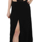 Elegant Flare Maxi Evening Dress with Crystal Accents