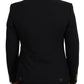 Elegant Black Formal Wool Blend Blazer