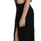 Elegant Flare Maxi Evening Dress with Crystal Accents