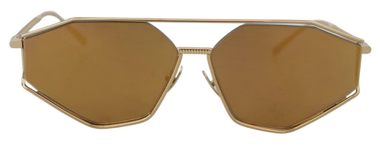 Elegant Gold Frame Sunglasses with UV Protection