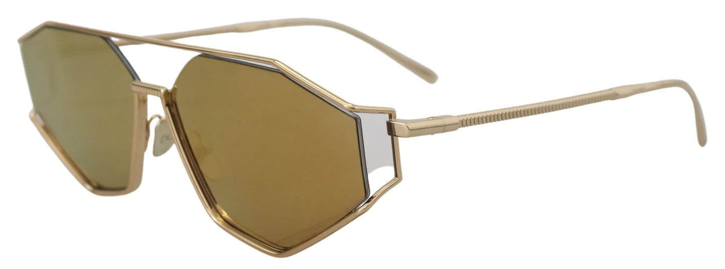 Elegant Gold Frame Sunglasses with UV Protection