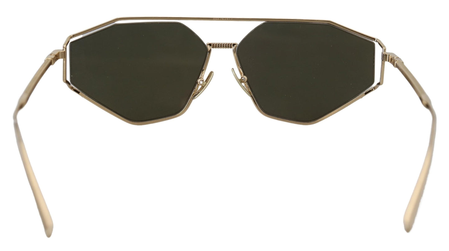 Elegant Gold Frame Sunglasses with UV Protection