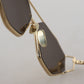 Elegant Gold Frame Sunglasses with UV Protection