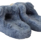 Blue Teddy Bear Slippers Sandals Shoes