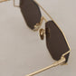 Elegant Gold Frame Sunglasses with UV Protection
