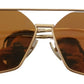 Elegant Gold Frame Sunglasses with UV Protection
