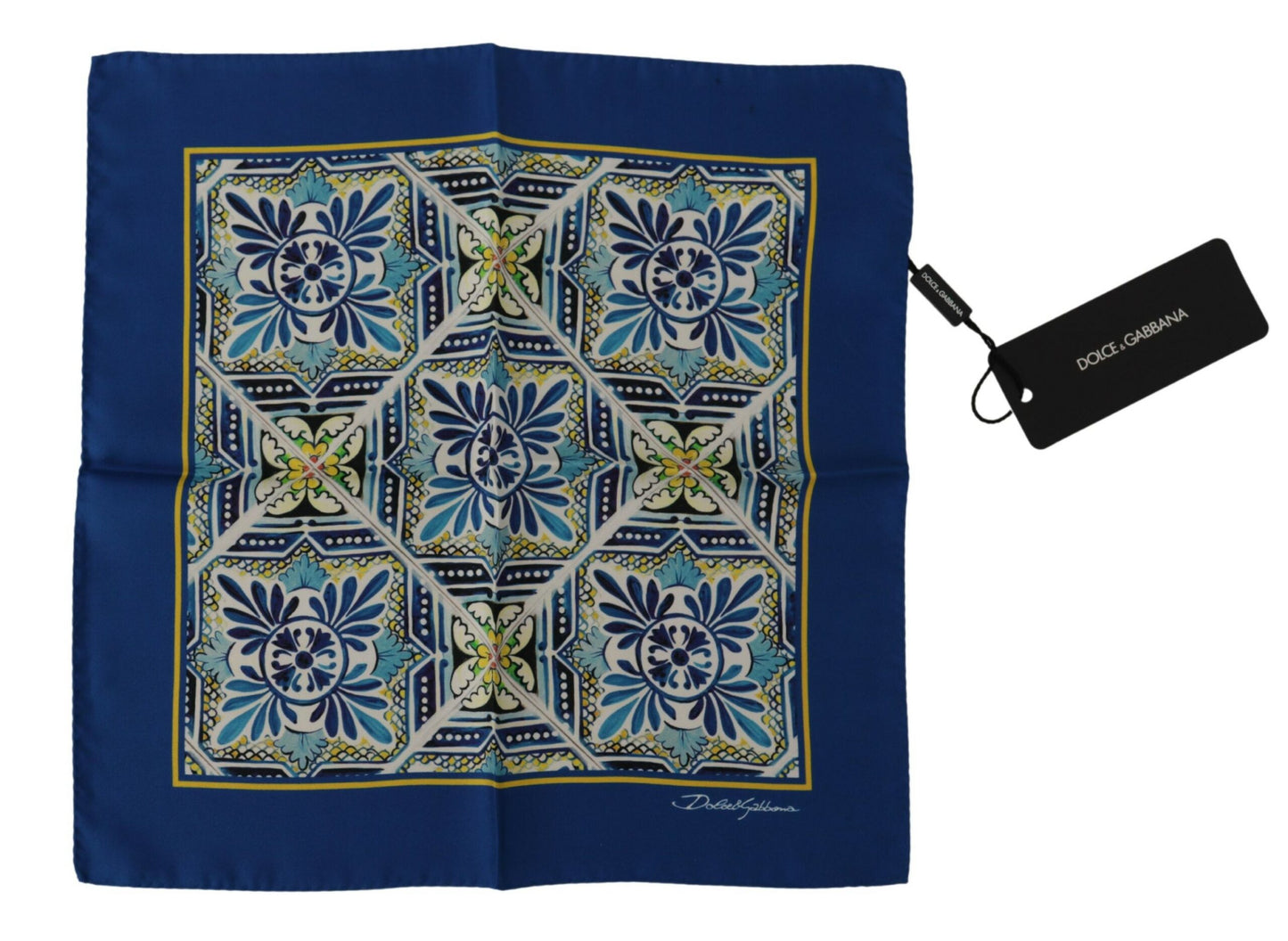 Elegant Majolica Silk Square Scarf