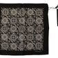 Black Patterned DG Printed Square Handkerchief Scarf