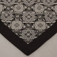 Black Patterned DG Printed Square Handkerchief Scarf