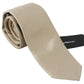 Elegant Light Brown Silk Necktie