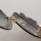 Elegant Gold-Toned Baroque Women's Sunglasses