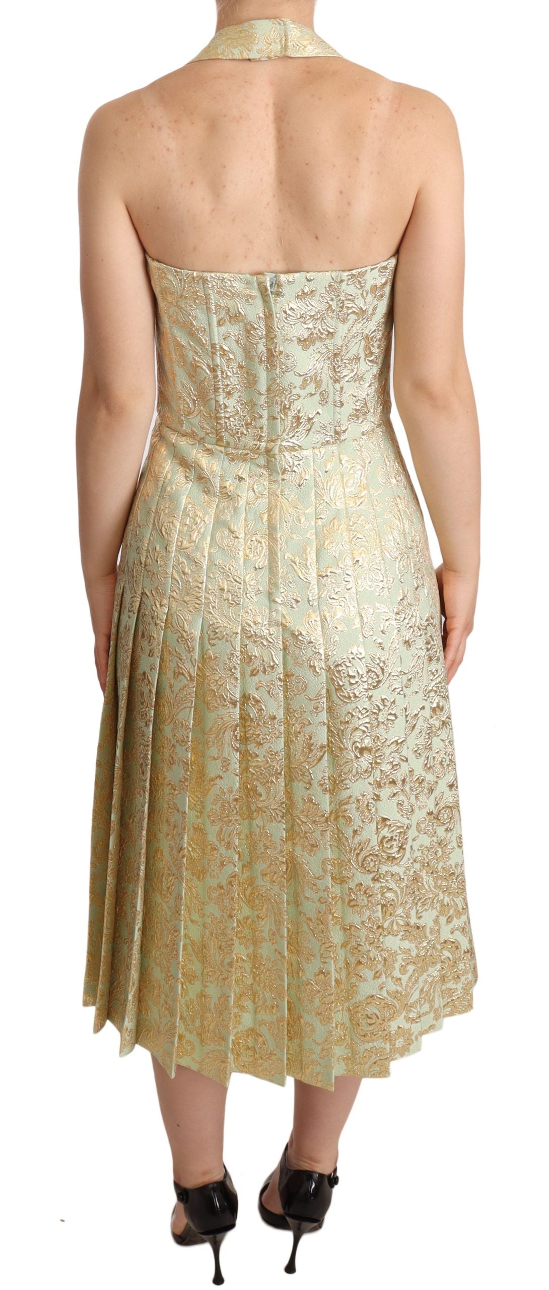 Elegant Jacquard Midi A-Line Dress