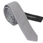 Elegant Silk Grey Embroidered Neck Tie