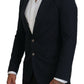 Blue Cotton Formal Taormina Blazer