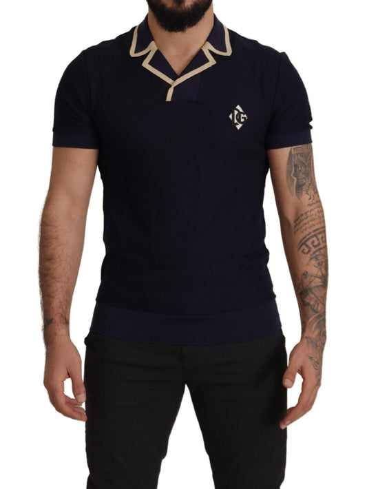 Elegant Silk-Blend Polo T-Shirt