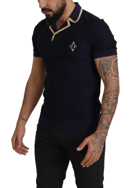 Elegant Silk-Blend Polo T-Shirt