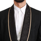 Elegant Black Silk-Blend 3 Piece Suit