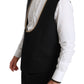 Elegant Black Silk-Blend 3 Piece Suit