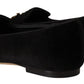 Black DG Sacred Heart Patch Slip On Flat Shoes
